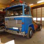 Håkan Hollsten Scania LB111- 75 gått som plogbil på Skafta flygfält nu trailerdragare och kran